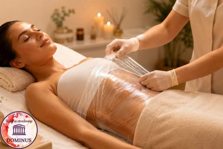 djevojka na body wrapping tretmanu mršavljenja
